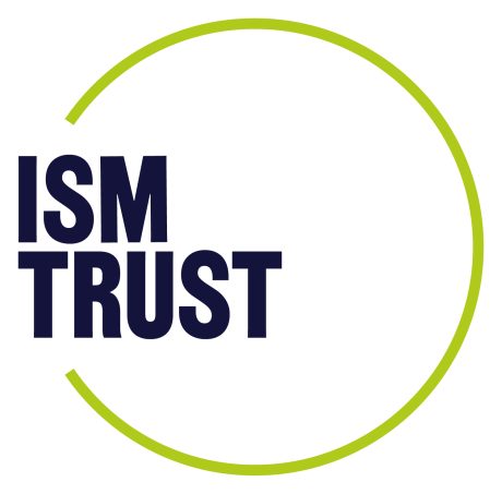 Blue text reading 'ISM Trust' in a green circle