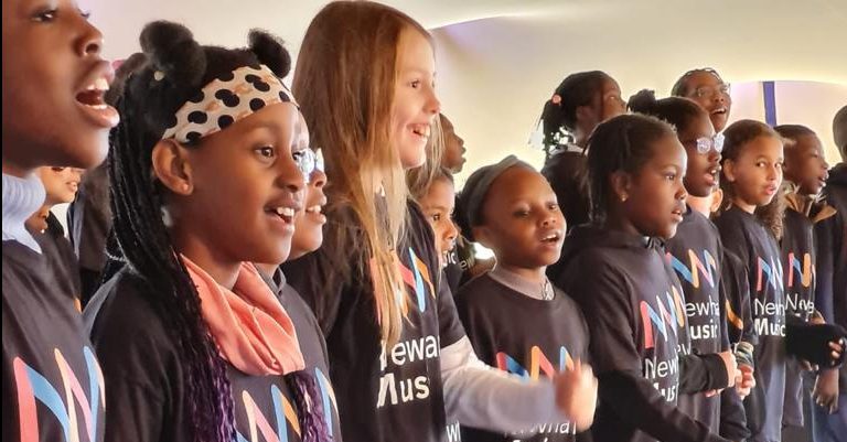 Children singing together