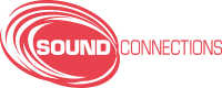 Salmon coloured logo reading 'Sound Connections'