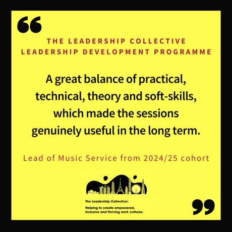 "A great balance of practical technical, theory and soft-skills, which made the sessions genuinely useful in the long term." - Lead of Music Service (24/25 cohort)