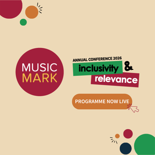 Music Mark banner promoting Conference 2026 Programme. The banner CTA is Programme now live
