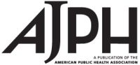 AJPH, A publication of the American Public Health Association logo in black