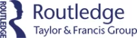Routledge logo, made up with the back of an R being the word Routledge, then an R drop cap. The text then says routledge, taylor and francis group.