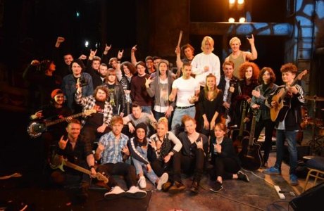 Sunderland students celebrate arts grant by jamming with stars of American Idiot
