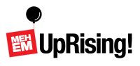 MEHEM Uprising logo with a black balloon